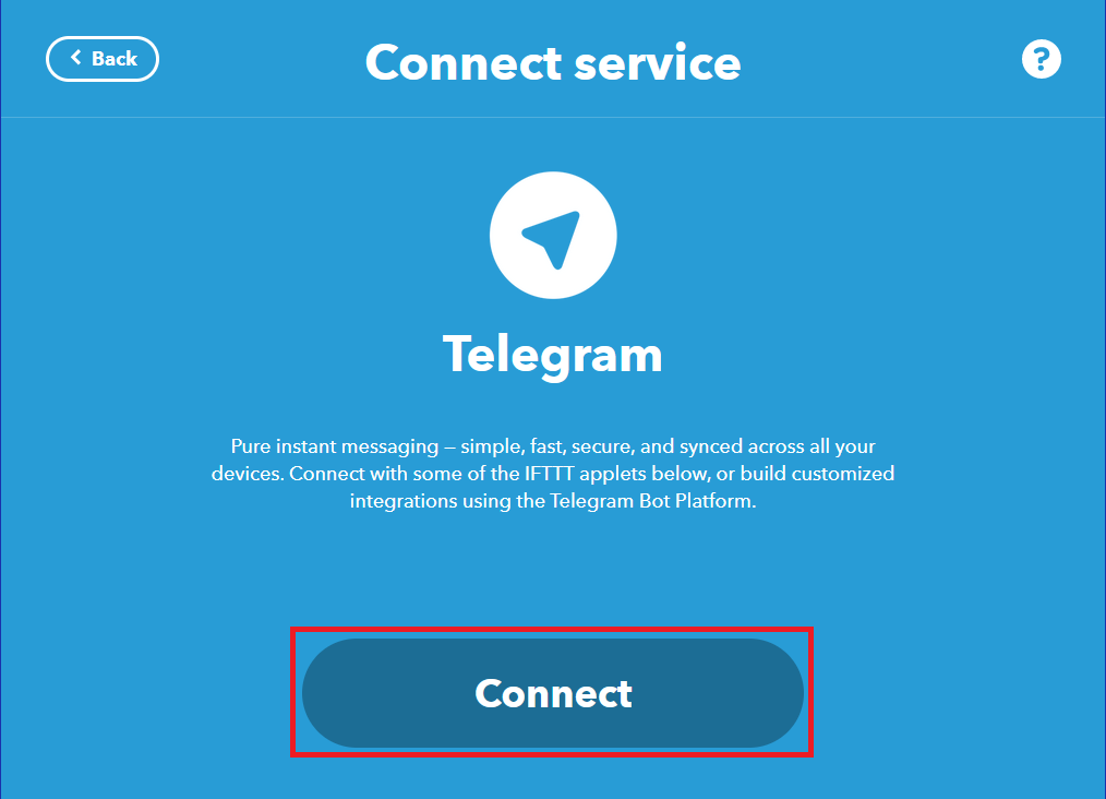 Conectando IFTTT con Telegram