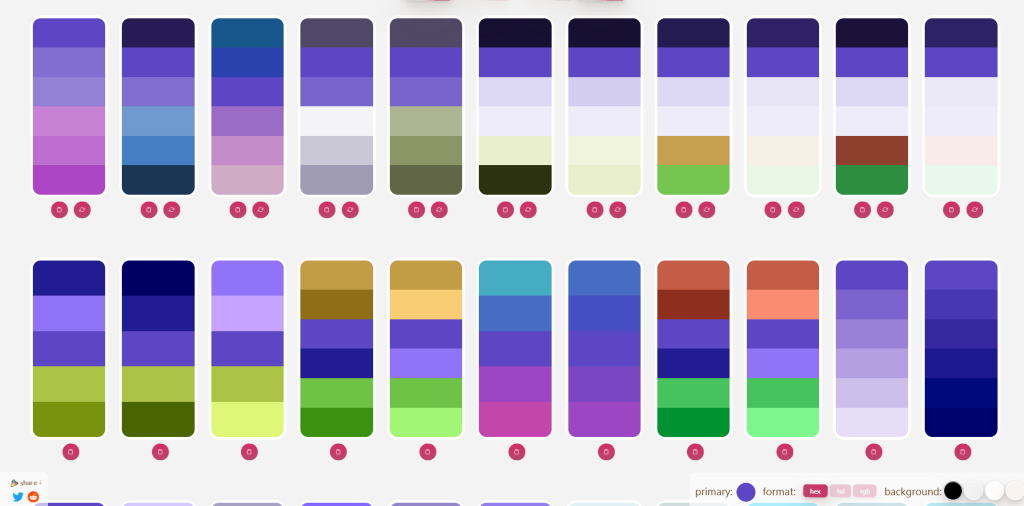 paletas de color generadas por fffuel