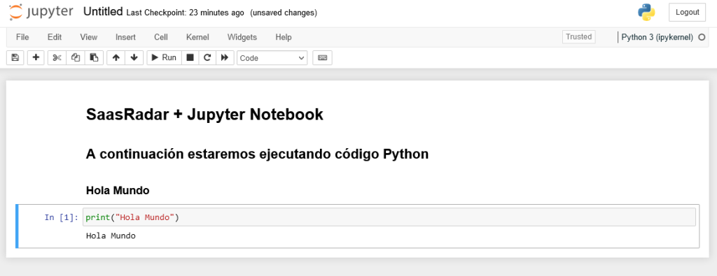Hola Mundo Jupyter Notebook: la forma más sencilla de compartir y documentar tu código