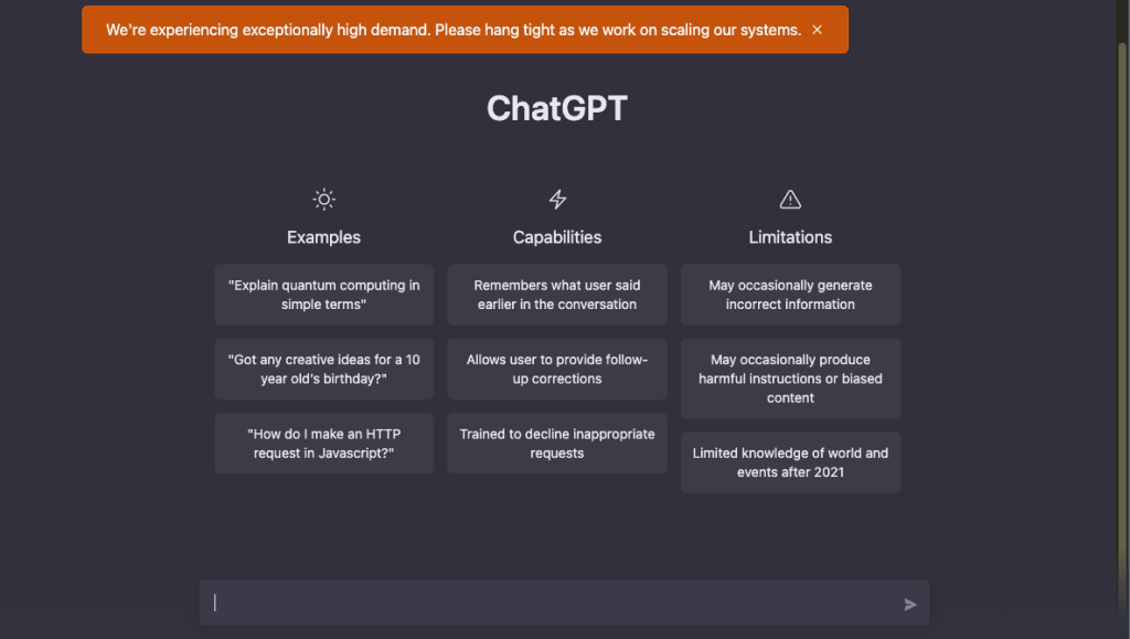 problemas de acceso chatgpt 1 ChatGTP en acción: ejemplos de cómo usarlo en diferentes tareas
